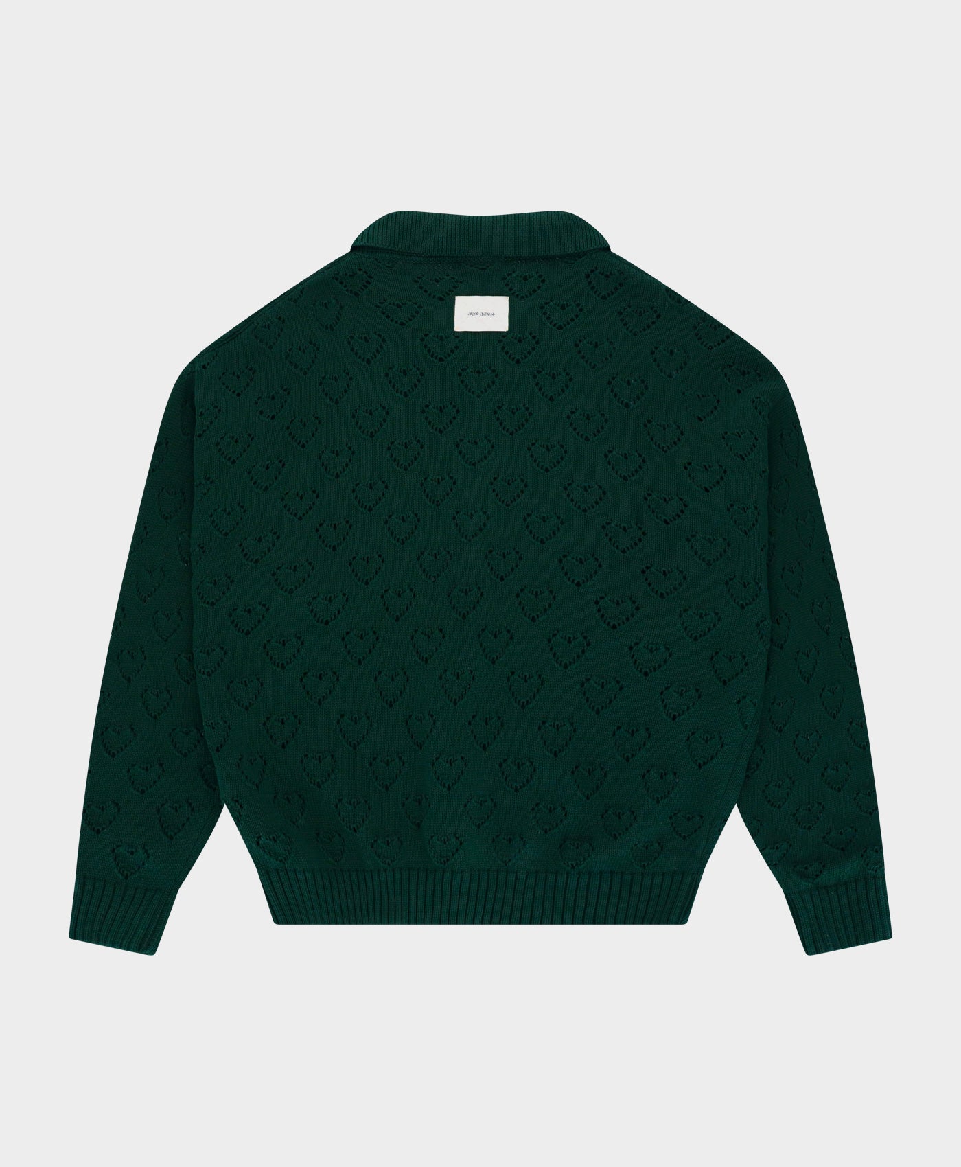 Heart Zip Knit Green