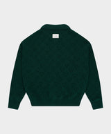 Heart Zip Knit Green