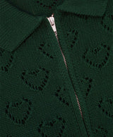 Heart Zip Knit Green