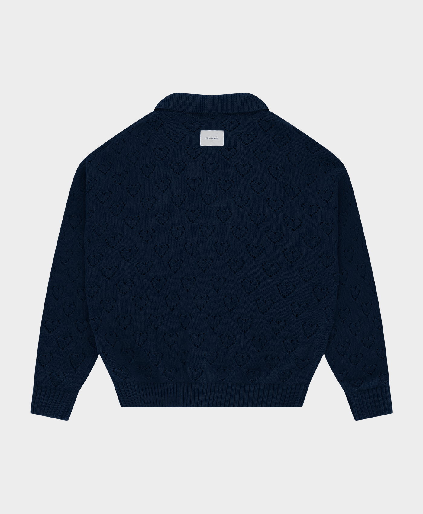 Heart Zip Knit Blue