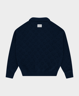 Heart Zip Knit Blue