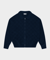 Heart Zip Knit Blue