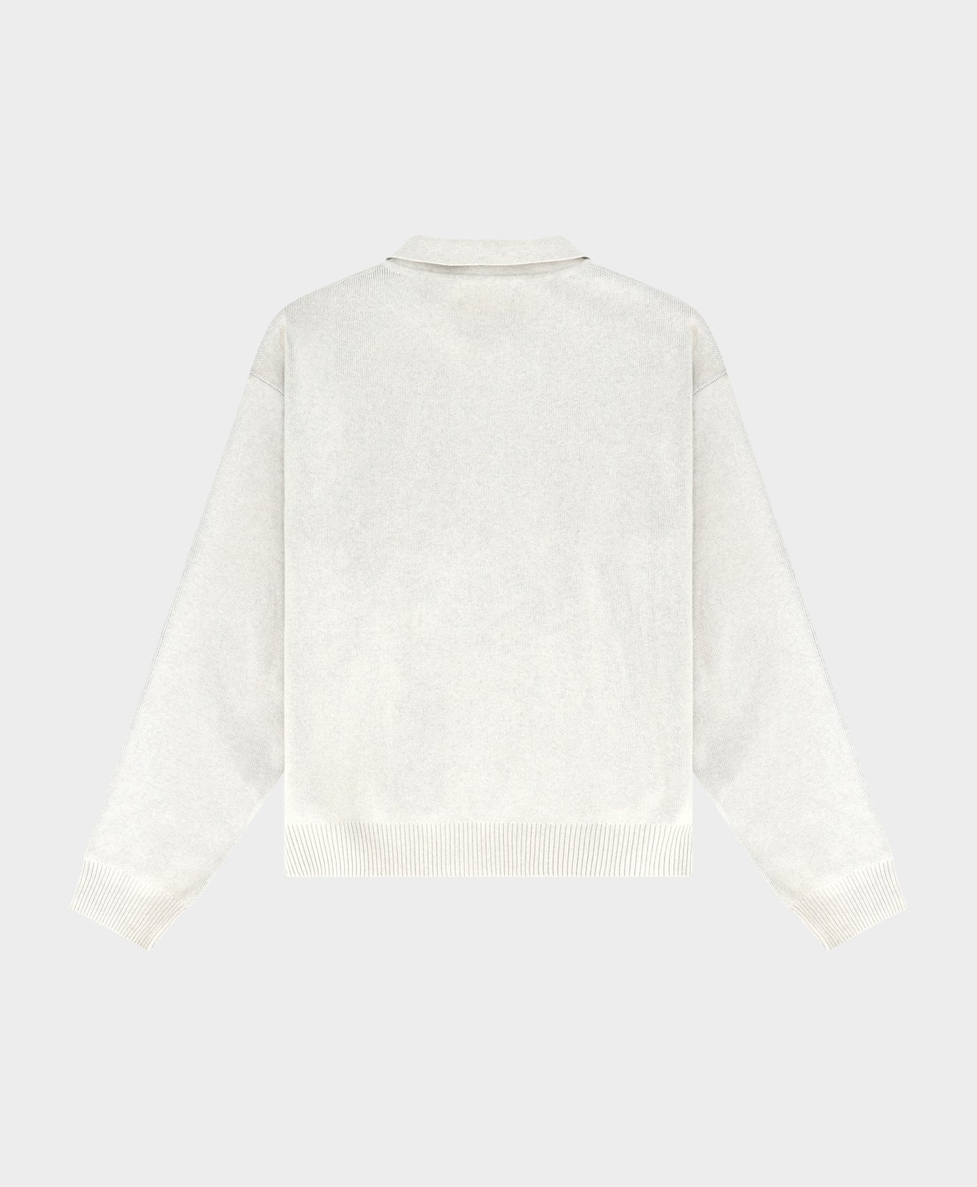 Beige Zipper Polo Knit