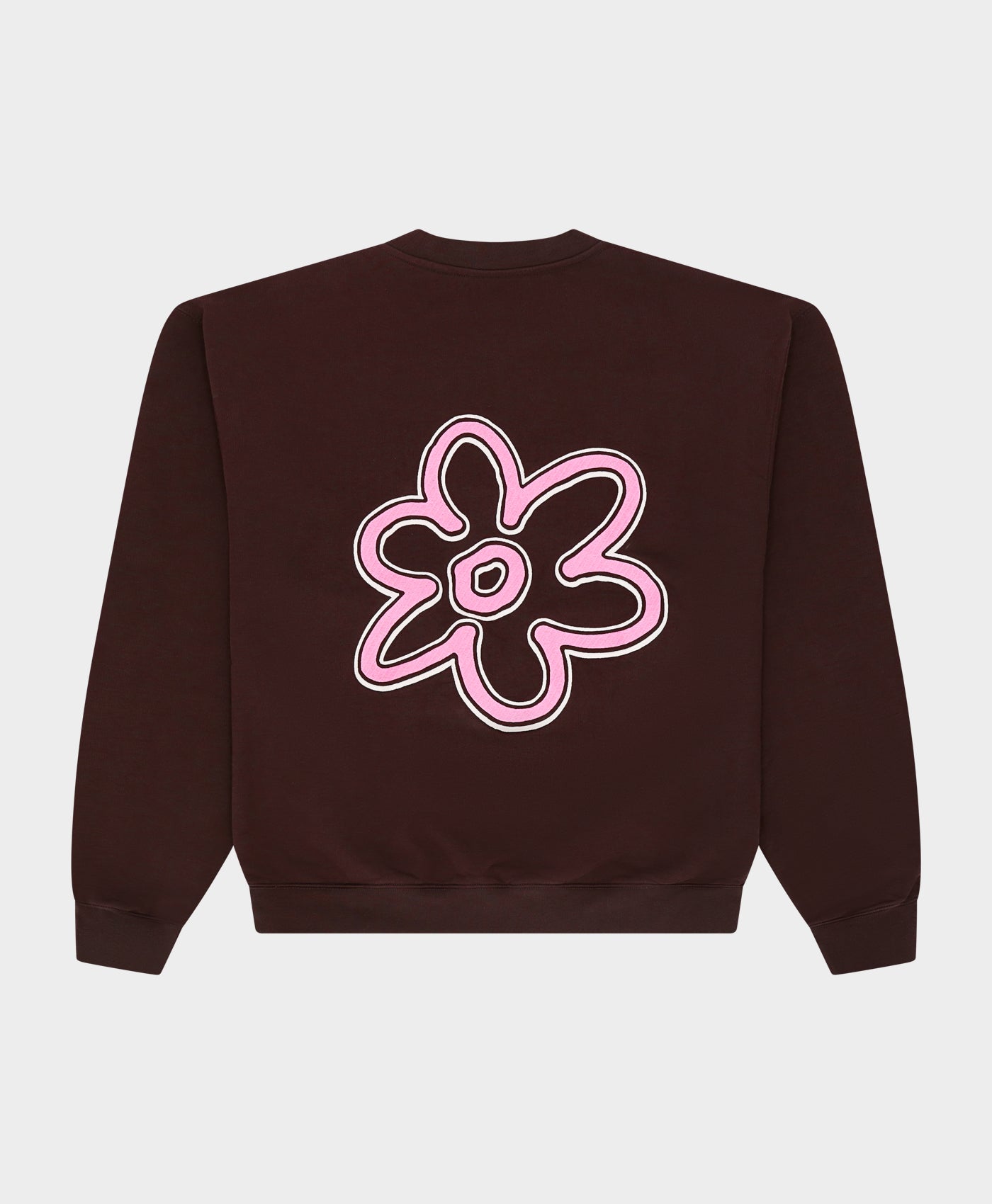 Line Flower Crewneck Brown