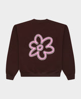 Line Flower Crewneck Brown