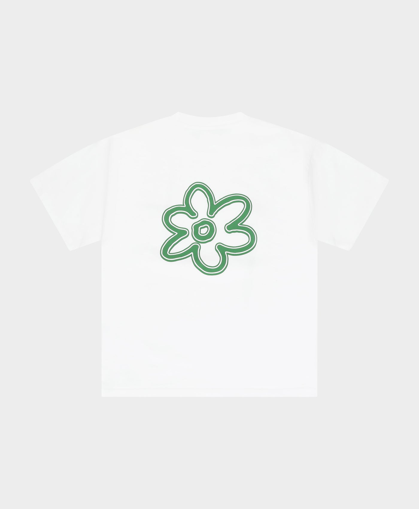 Line Flower T-shirt Green
