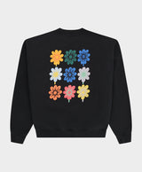 Nine Flowers Crewneck Black