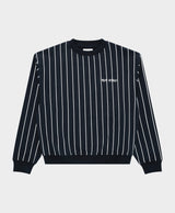 Vertical Lines Crewneck Blue