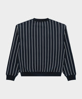 Vertical Lines Crewneck Blue