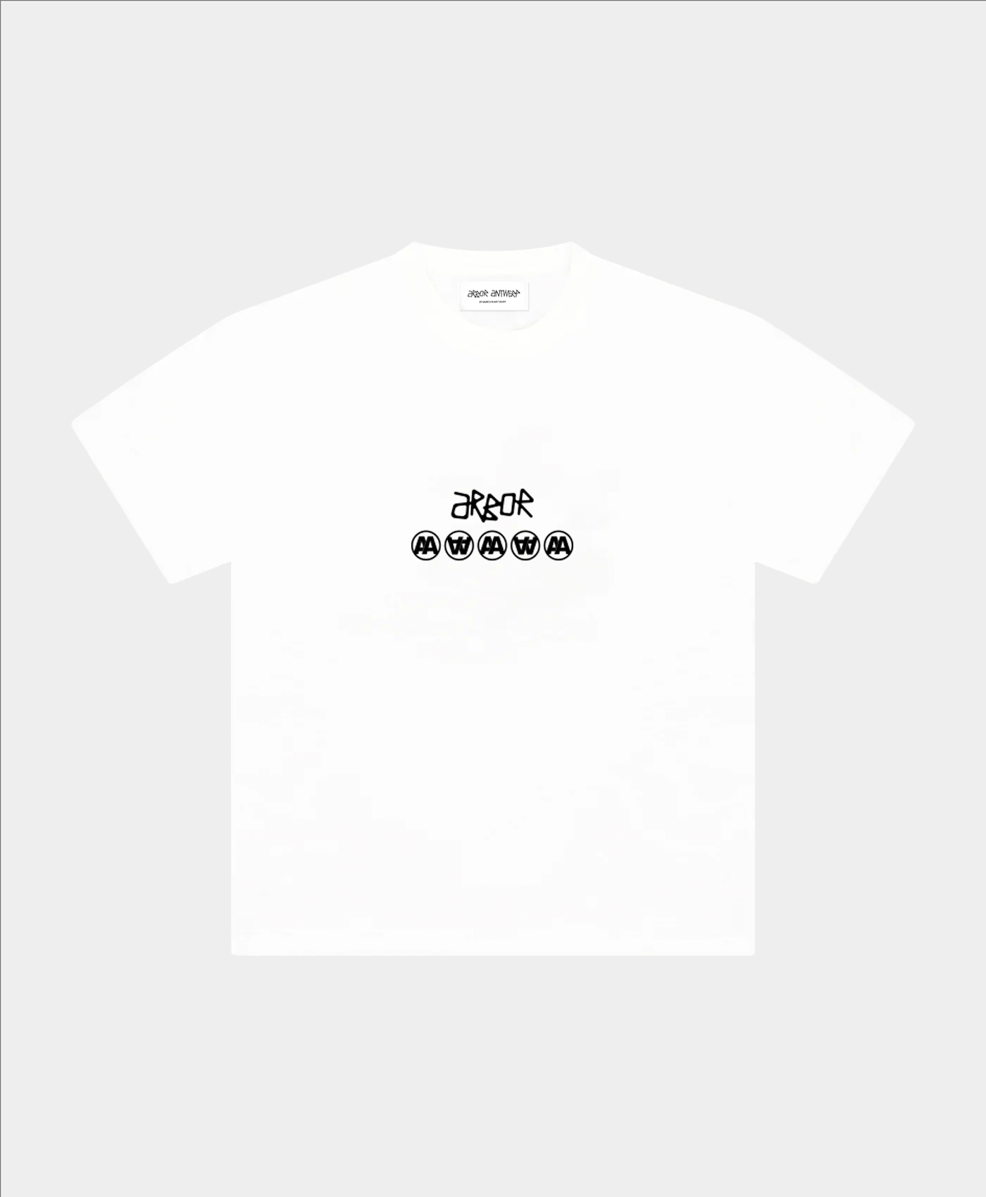 White AA Arbor Logo T-shirt