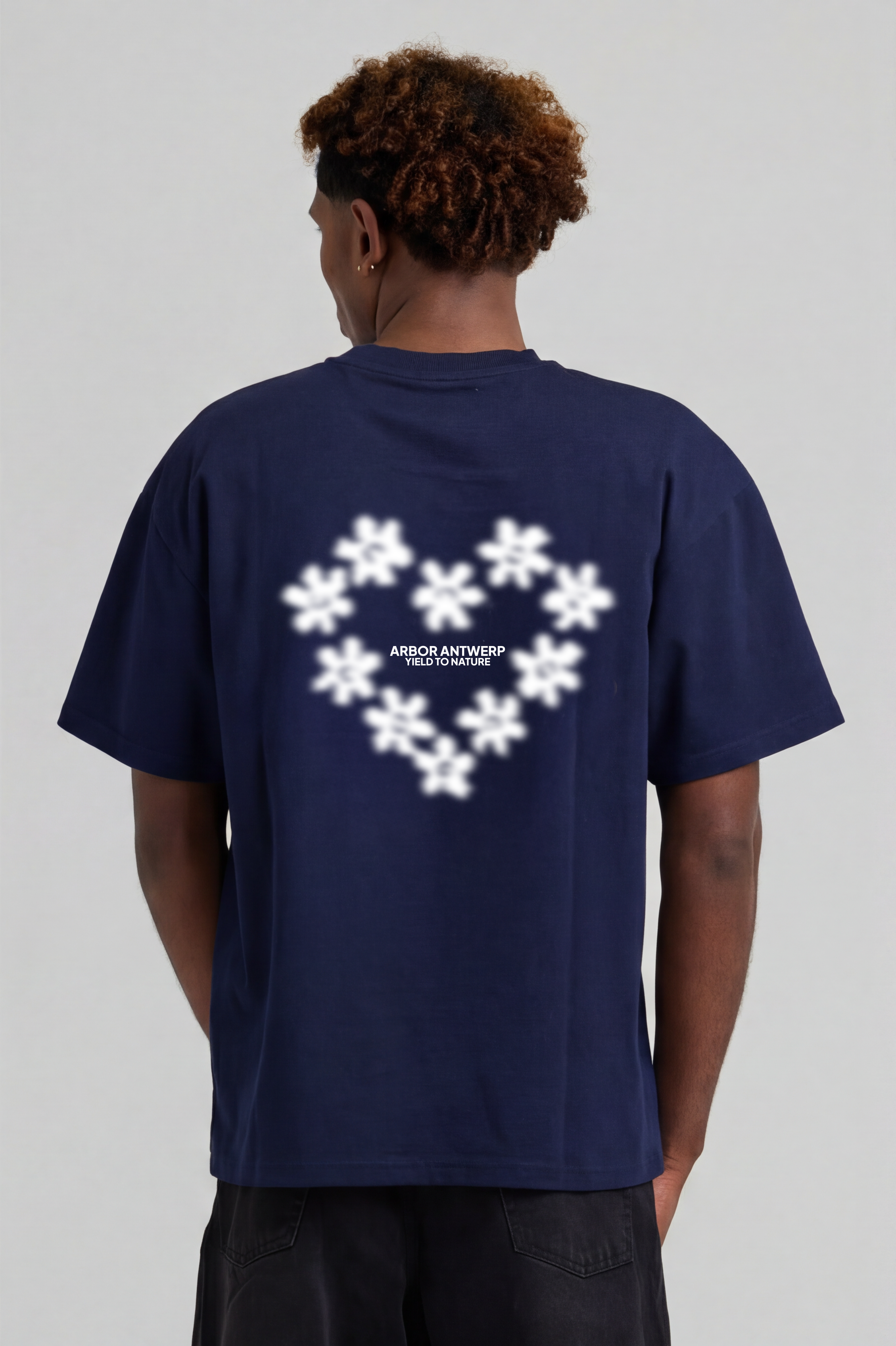 Faded Flower T-shirt Blue