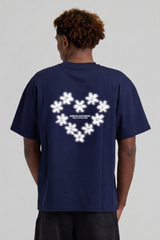 Faded Flower T-shirt Blue