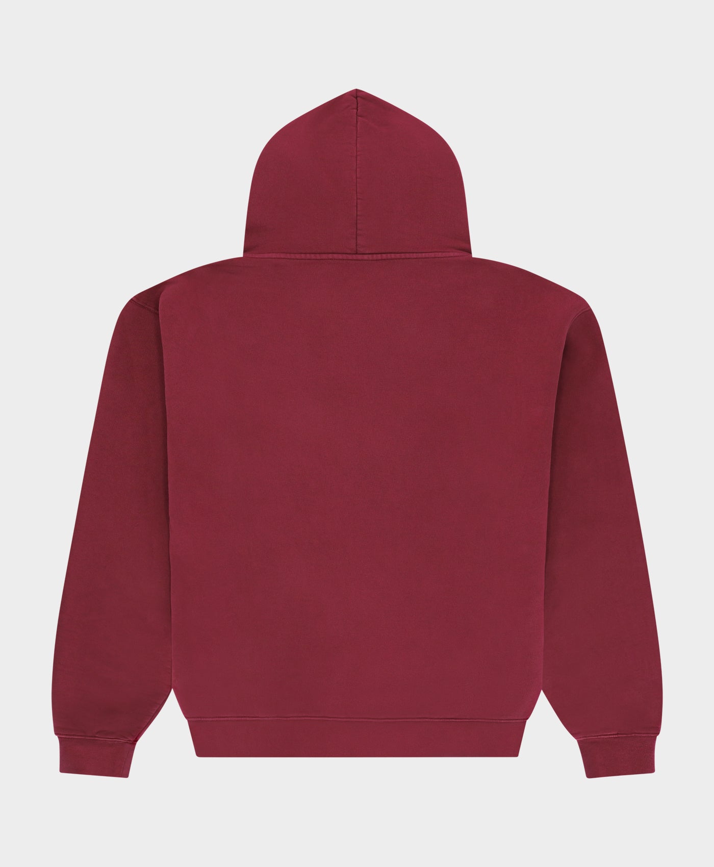 Burgundy Patch Zip-Up Hoodie