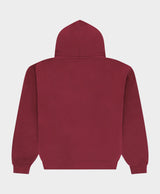 Burgundy Patch Zip-Up Hoodie