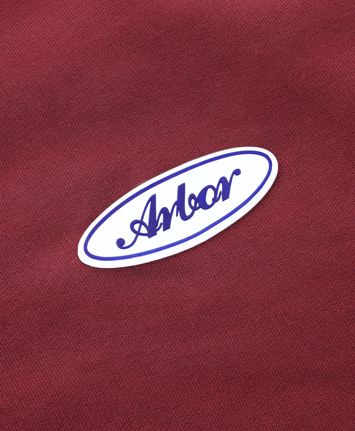 Burgundy Patch Zip-Up Hoodie