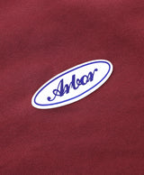 Burgundy Patch Zip-Up Hoodie