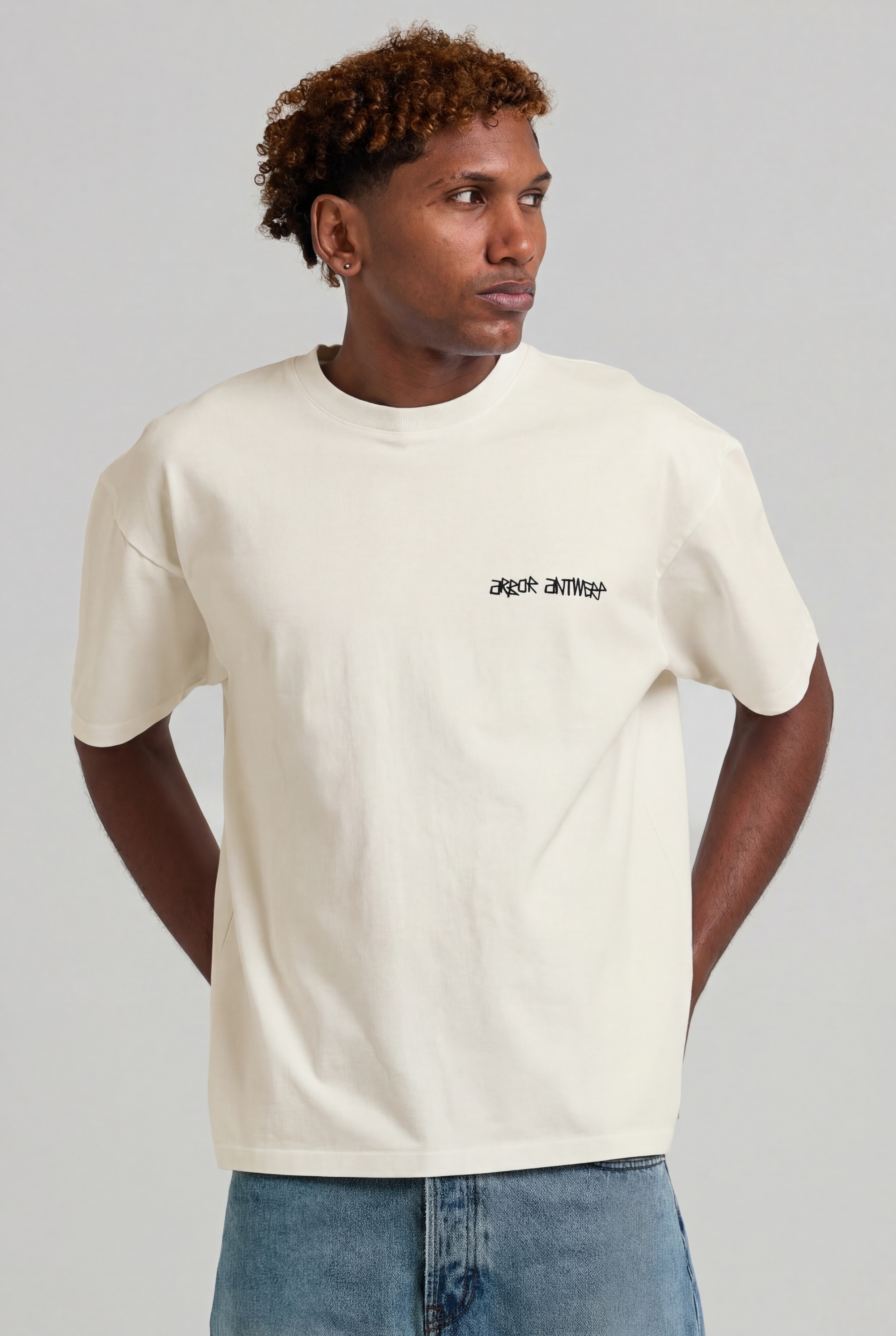 Faded Flower T-shirt Cream
