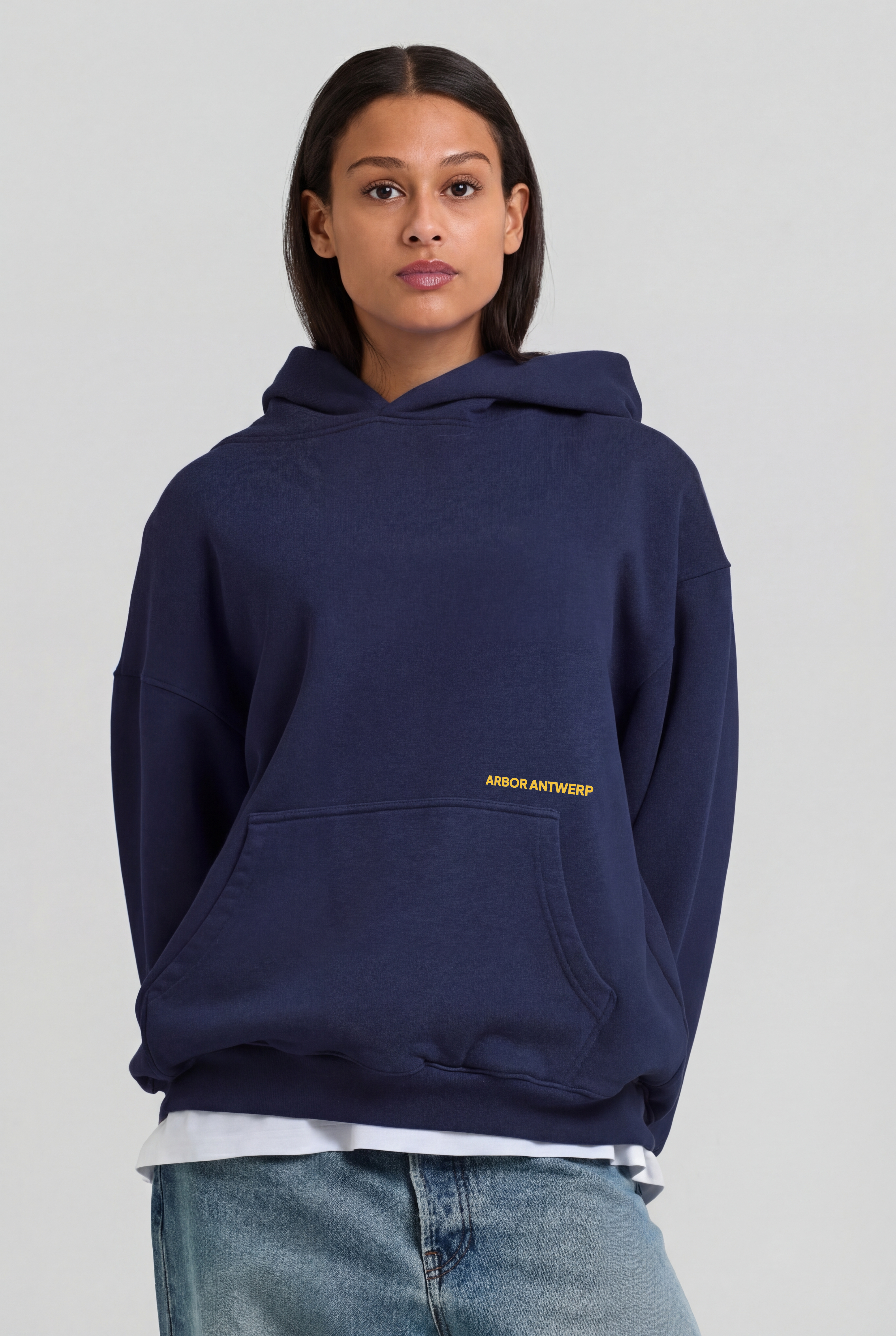 Circle Application Hoodie Blue