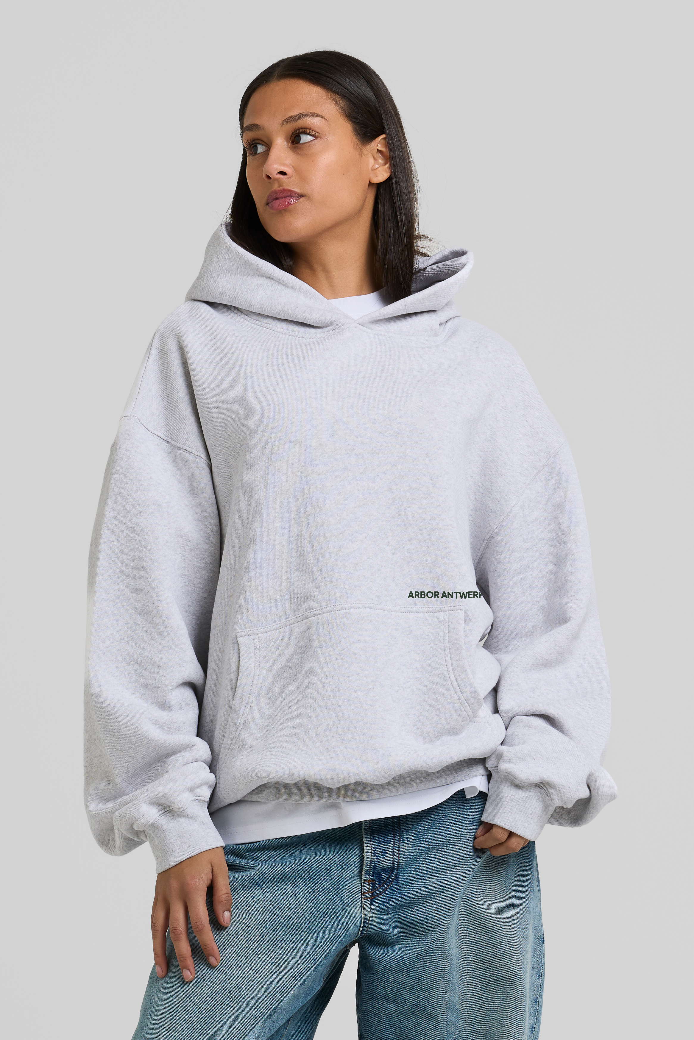 Circle Application Hoodie Grey