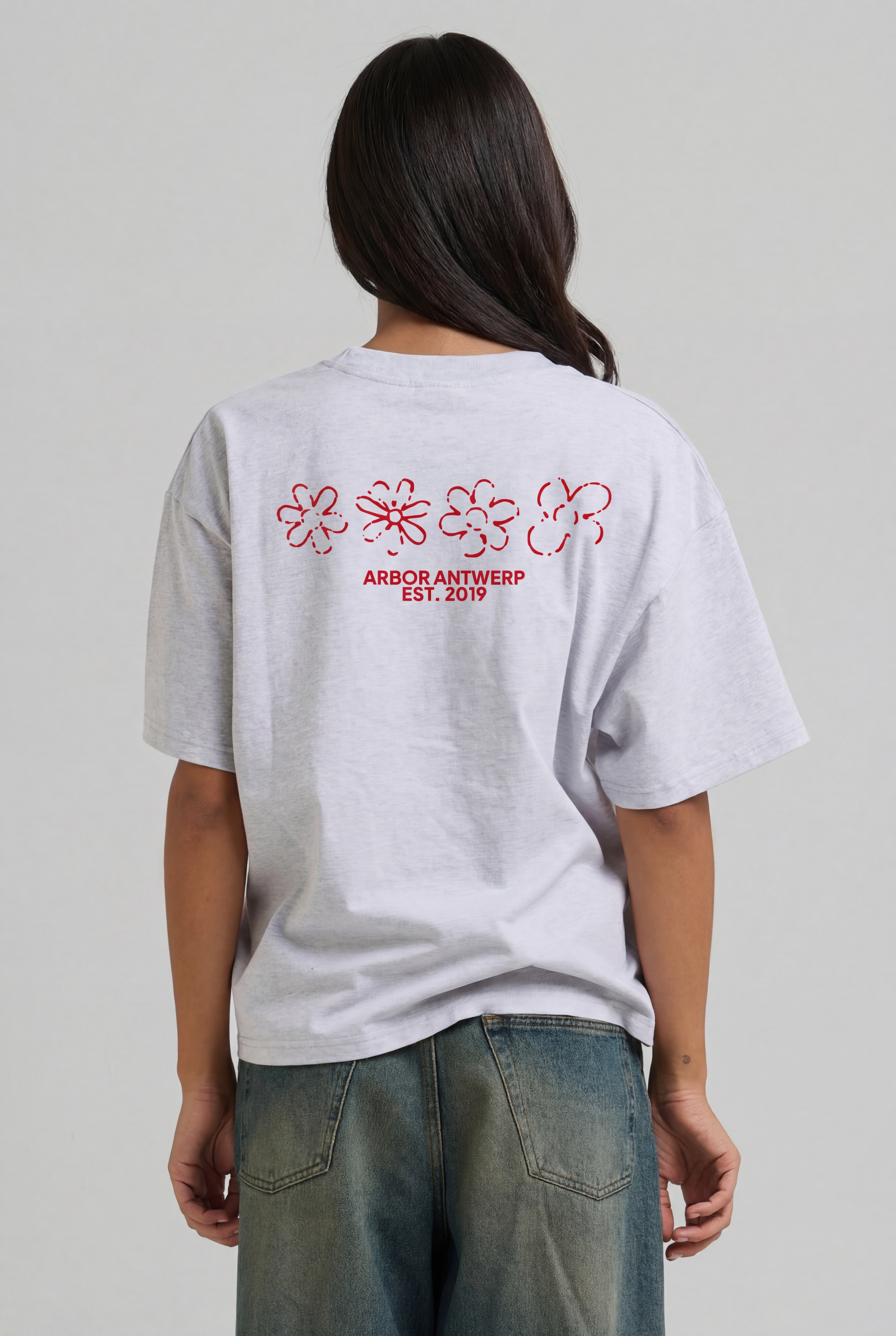 Flower Quartet T-shirt Red