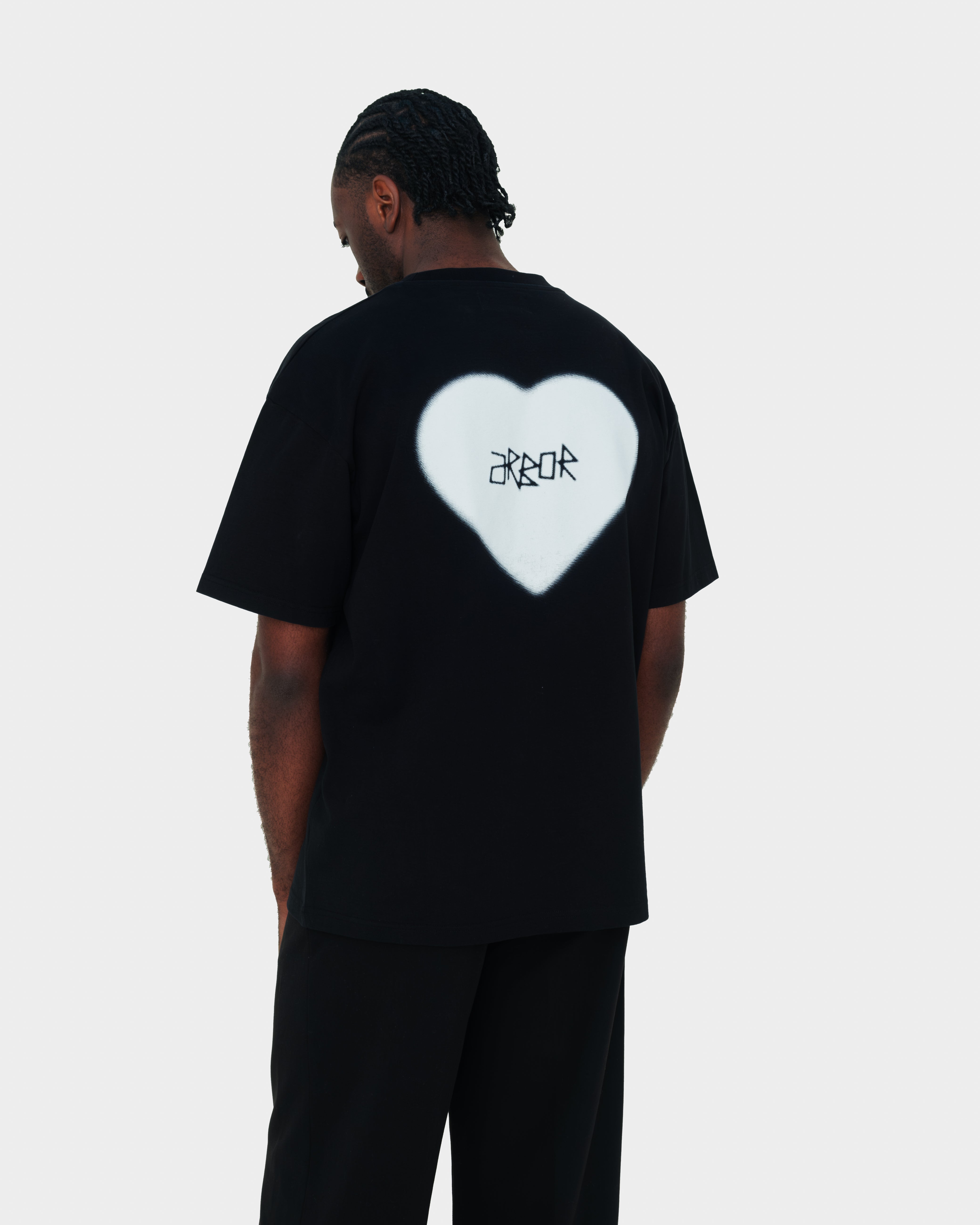 White Faded Heart Shirt