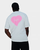 Pink Faded Heart Shirt White