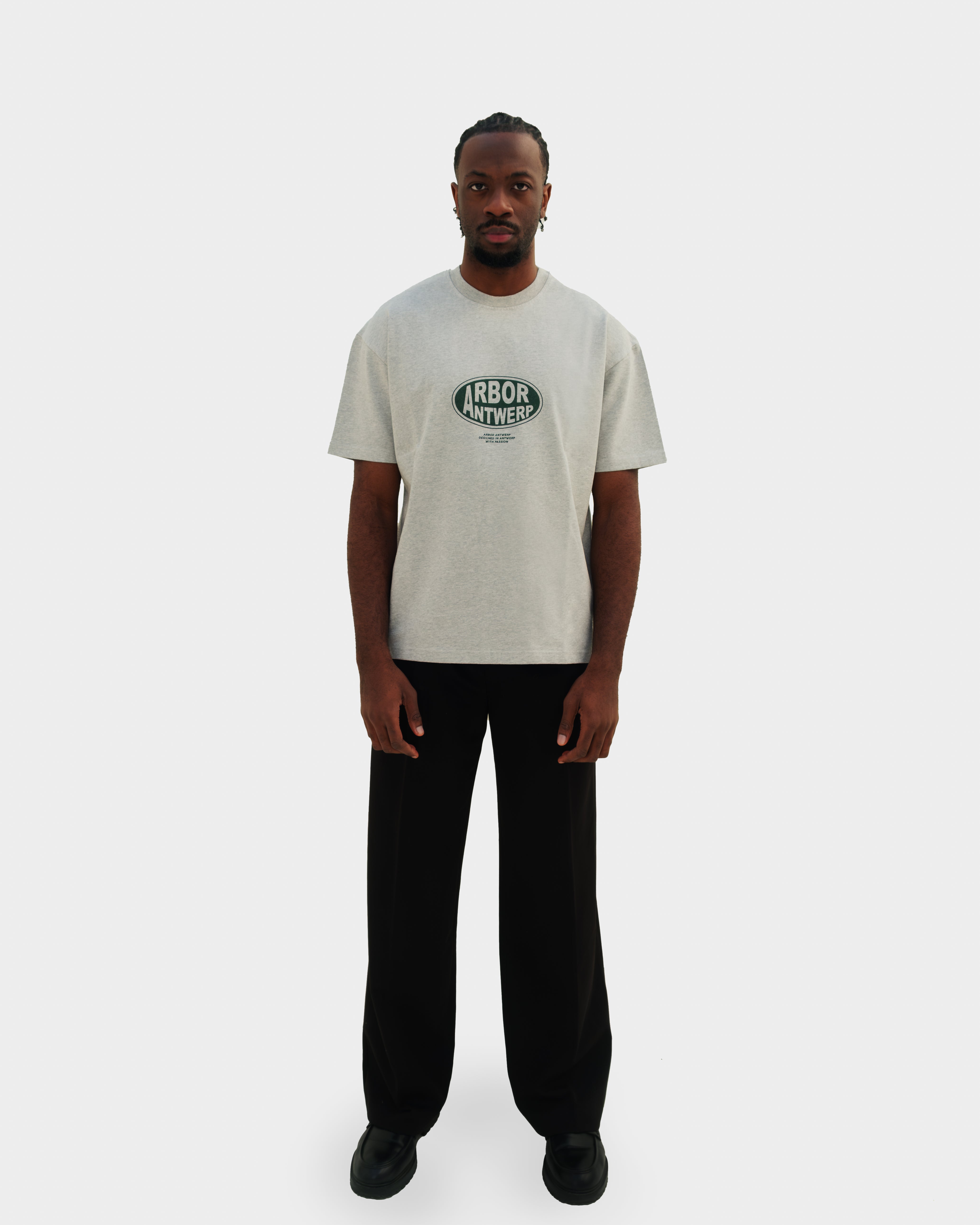 Green Oval Logo Shirt Grey