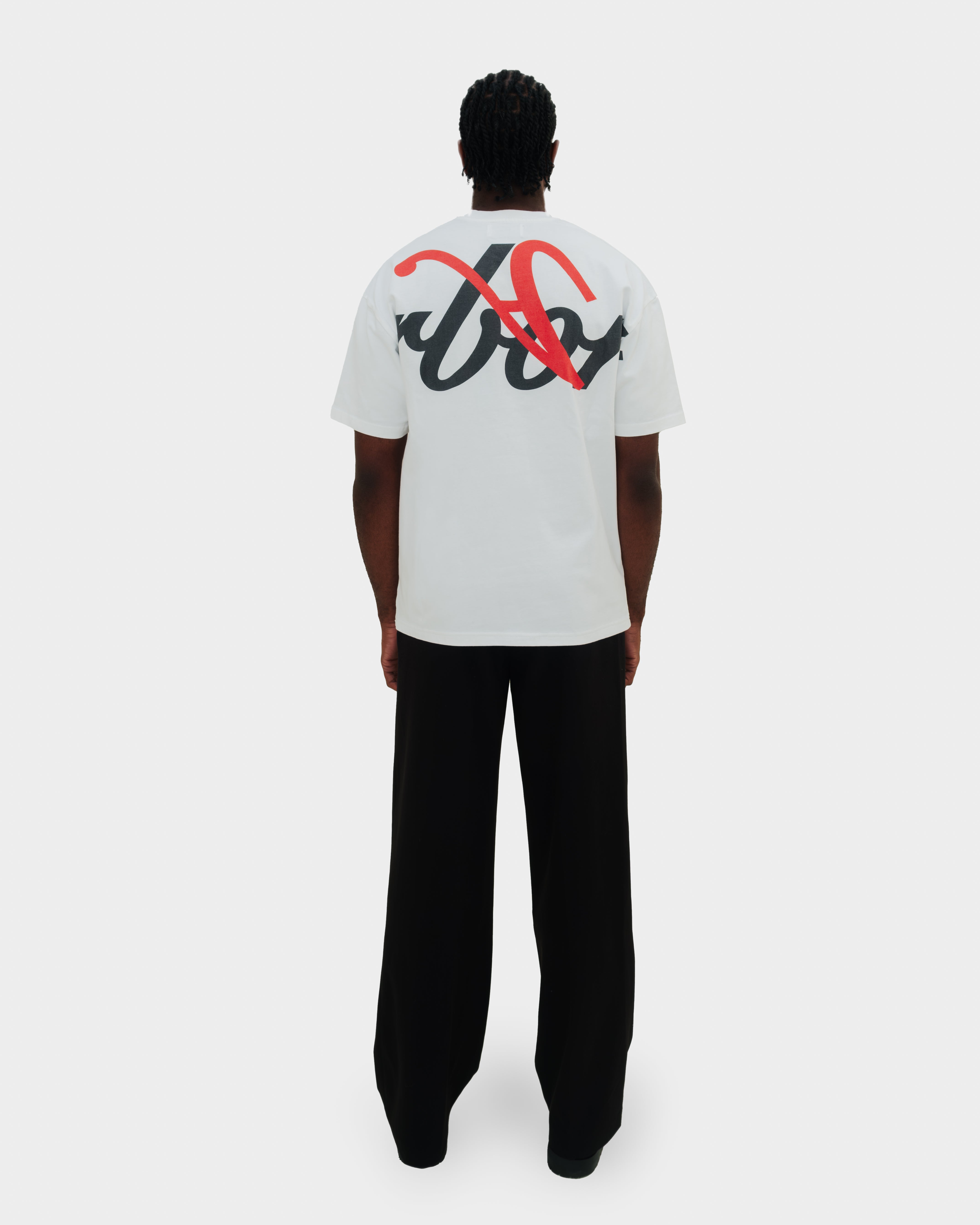 Red Twisted Shirt White