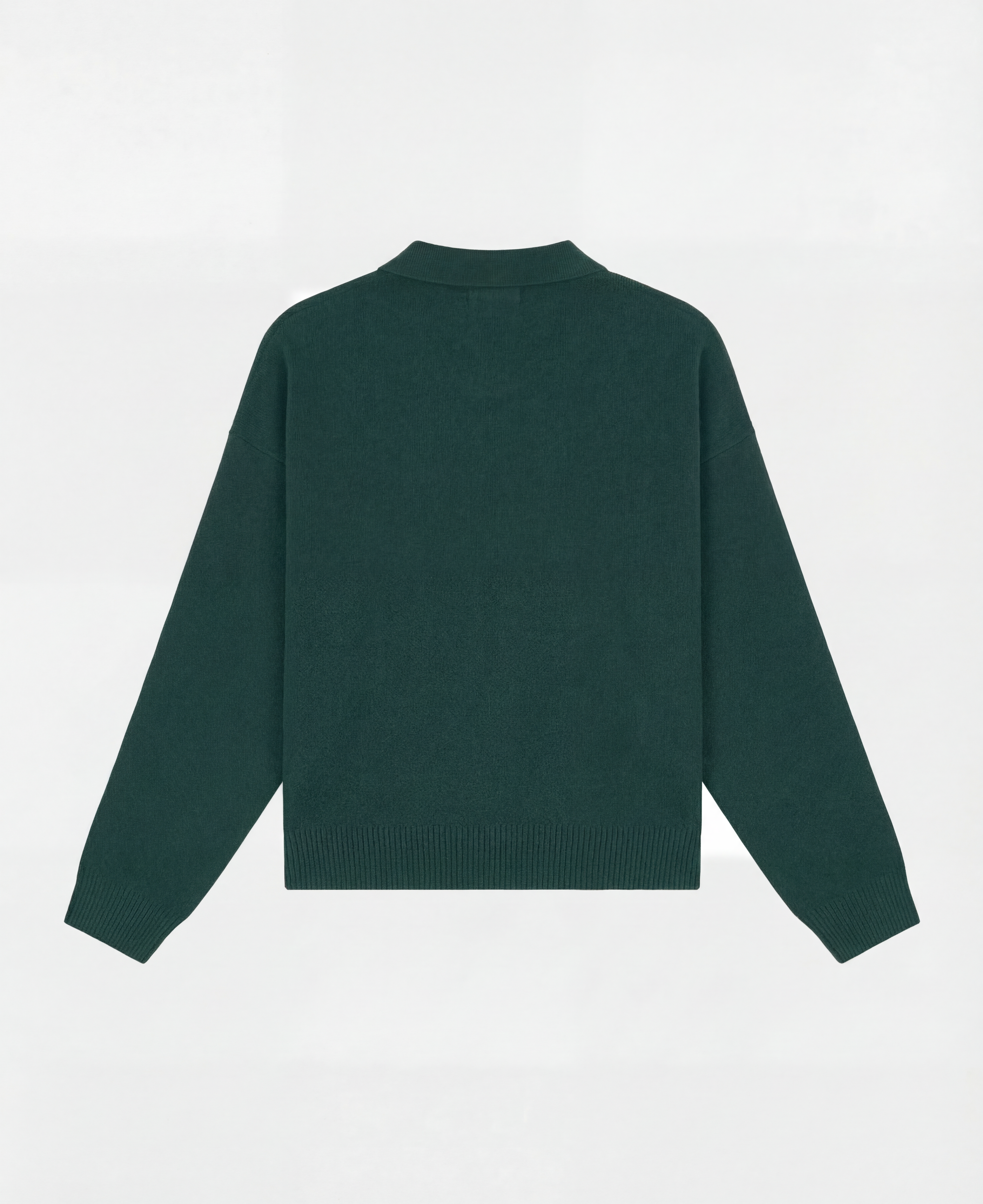 Green Flower Polo Knit