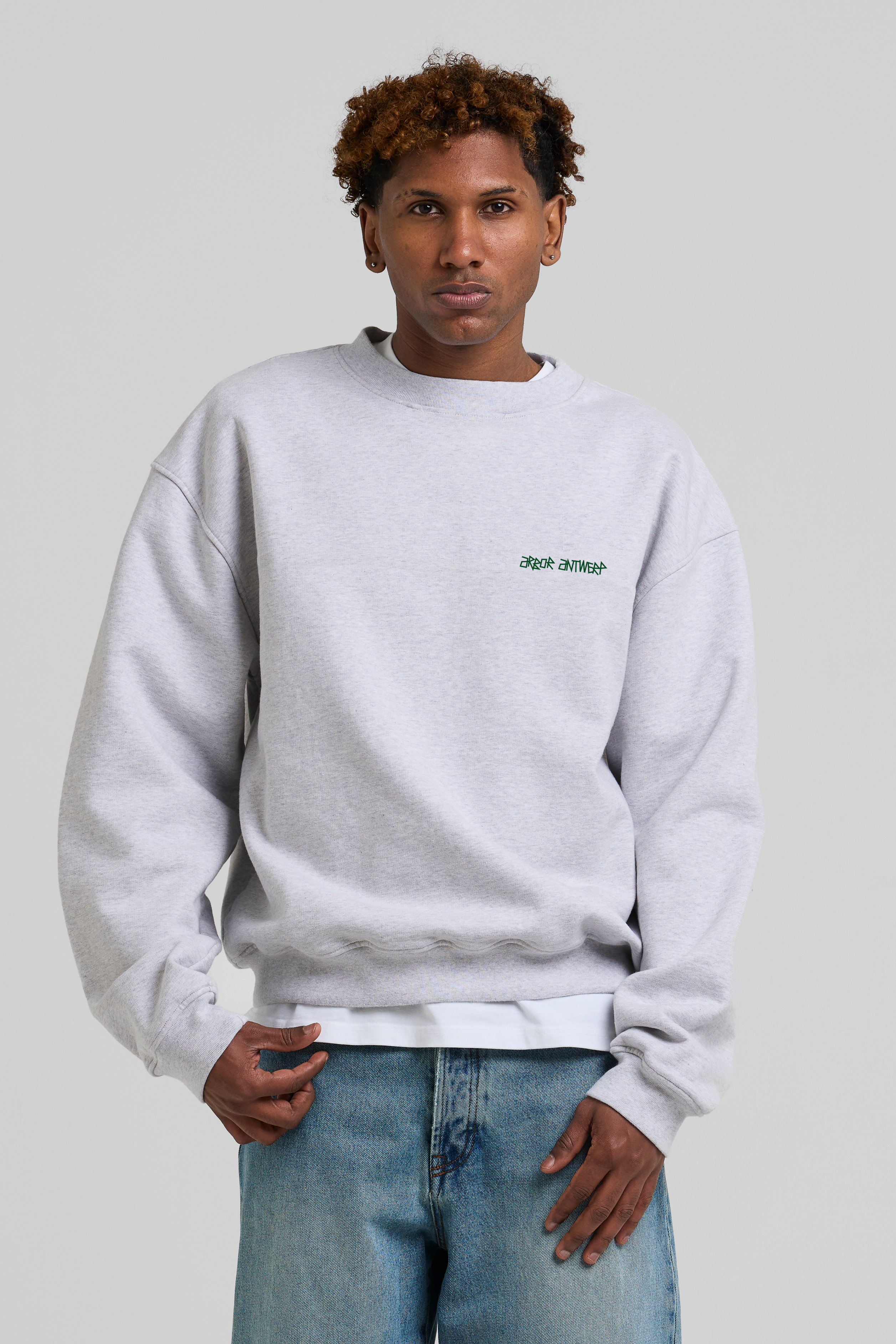 Line Flower Crewneck Melange