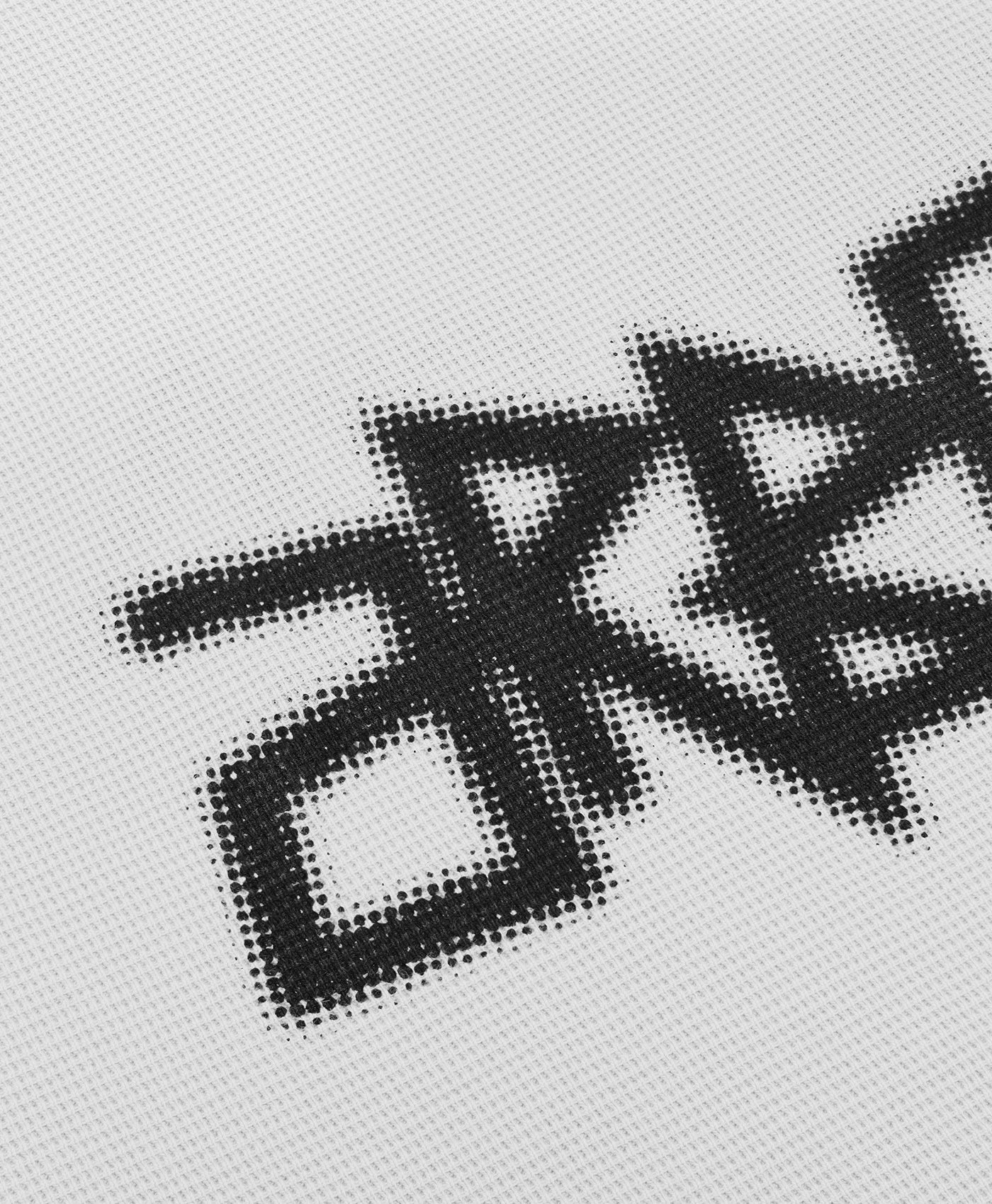 Halftone Waffle Crewneck Beige