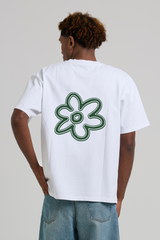 Line Flower T-shirt Green