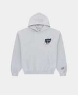 Double Melting Heart Hoodie Grey