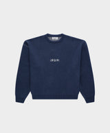 Minimal Logo Knit Navy