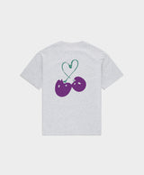Purple Cherries Shirt Grey